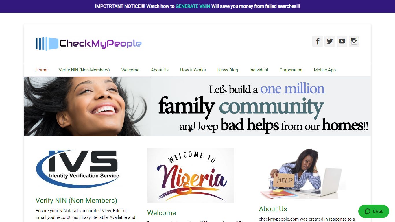 checkmypeople - Primary Menu